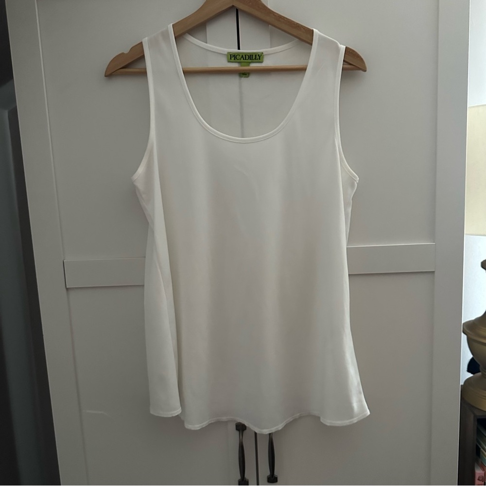 Women's Piccadilly White Tank Top Blouse